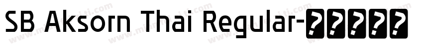 SB Aksorn Thai Regular字体转换